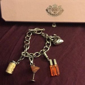 Juicy Couture Silver Starter Bracelet w/ 3 Charms